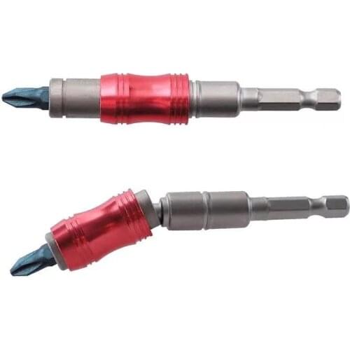 Magnetic Screwdriver Bit Holder Connection Rod Adapter With Adjustable Direction 20° Angle for 1/4 Hex Shank Screw Bit