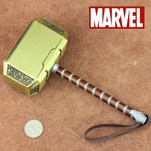 Marvel Thor Odinson alloy Simulation 20cm The Hammer Mjolnir Weapon Model Toy Adult Cosplay Children Costume Party Model Toy