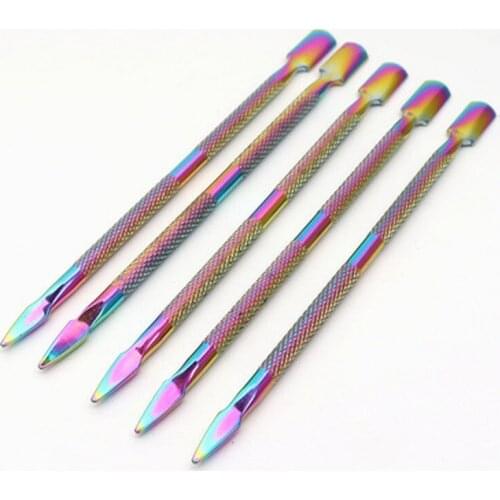 Nail Cuticle Nipper Polish Spoon Stick Nails Care Multifunction Spoon Stainless Steel Double Headed Cuticle Pusher Spoon