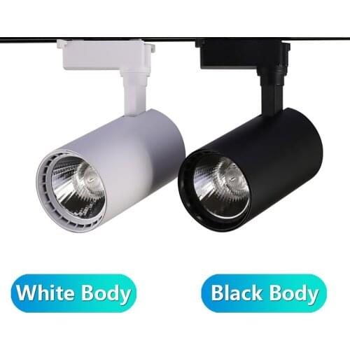 Set sale led track light fixture cob tracking rail lighting lamp bulb 12W 20W 30W high power high luminaire spot home spotlights
