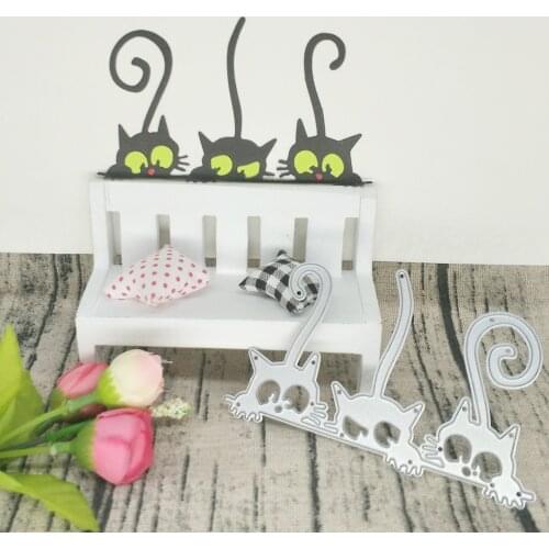New animal 3 cats, wall-climbing cat metal cutting knife mold, scrapbook, photo album paper diy gift card, decorative embossing
