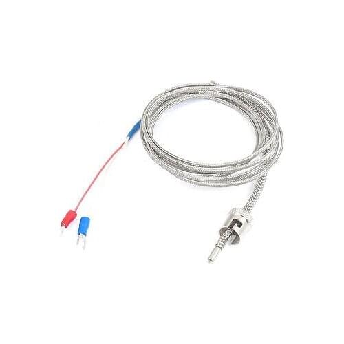 0 to 500 Celsius 10mm x 4.5mm Probe Innerspring Thermocouple 2 Meters