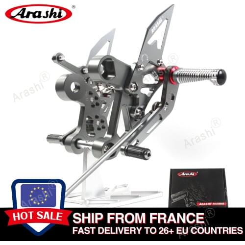 Ship from EU MT09 / FZ09 / FJ09 Arashi Footrest CNC Adjustable Rearset Foot Pegs For YAMAHA MT FZ 09 MT-09 FZ-09 2014 - 2021 QS