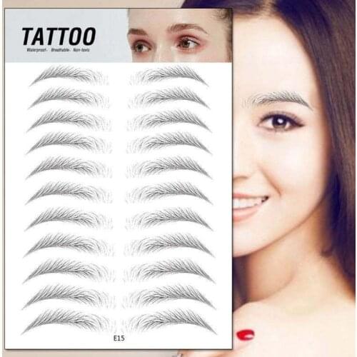 Q81B 4D Hair-Like Authentic Eyebrows Waterproof Long Lasting for Women Lady False Eyebrows, Eyebrow Tatoo, Eyebrow Sticker, 4D