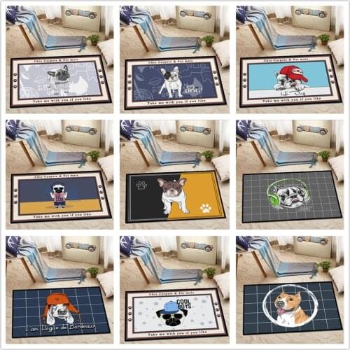 Cute Sand Dog Floor Mat Living Room Carpet Decor Kitchen Bedroom Doormat Footpad