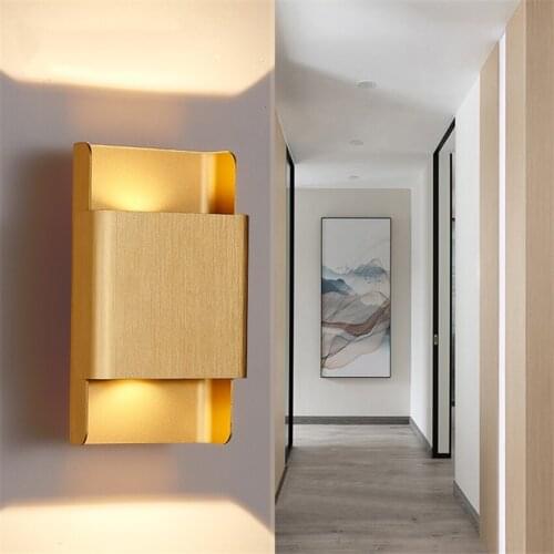 Nordic Drawing Aluminum Wall Lamps Bedside Bedroom Study Corridor Living Room Study LED Luxury Wall Sconces Lights Deco Lighting