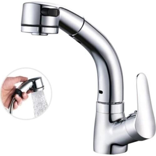 Basin Faucet Cold and Hot Bathroom Washbasin Scalable Retractable Pull Out Faucet Tap Kitchen Bathroom Accessories
