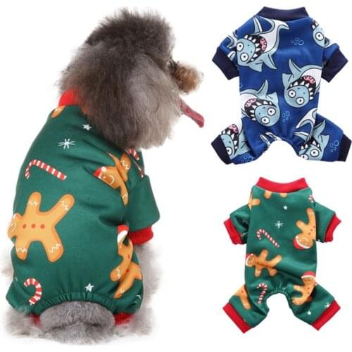 Warm Winter Pet Dog Coat Jacket Christmas Festival Dog Jumpsuits Clothes for Dogs Pajamas Chihuahua Yorkshire Ropa Perro