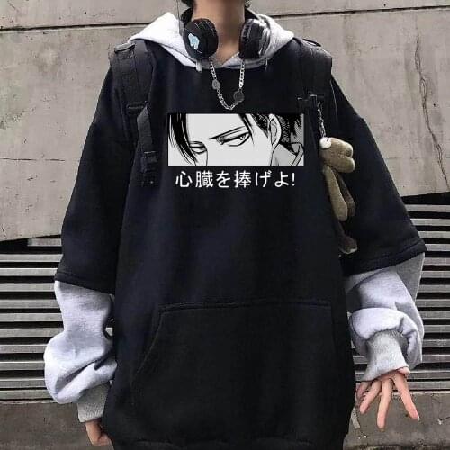 Anime Hoodie Attack on Titan Hoodied Long Sleeve Streetwear Harajuku Hip Hop Unisex Sport Hoody Tops