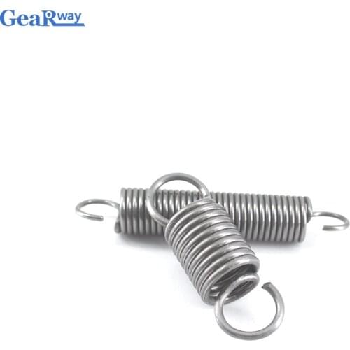 Gearway 5pcs Extension Spring 1.2mm Thickness Small Tension Springs 60/70/80/100/120/130/140mm Steel Long Extension Spring
