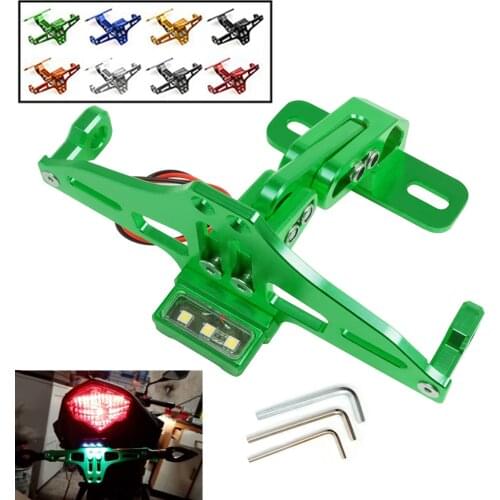 Universal Rear License Plate Holder For Kawasaki NINJA 250r 300 400 Versys 650 1000 Z750 Z650 Z800 Z900/RS Z1000/SX ZX10R ER6N/F