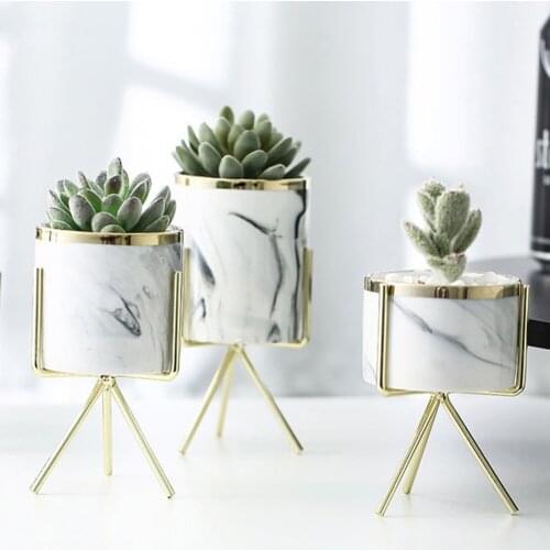 Flower Vase FlowerPot Silver Iron For Home Gardening Supplies Gold Ceramics Decoration Stainless Steel