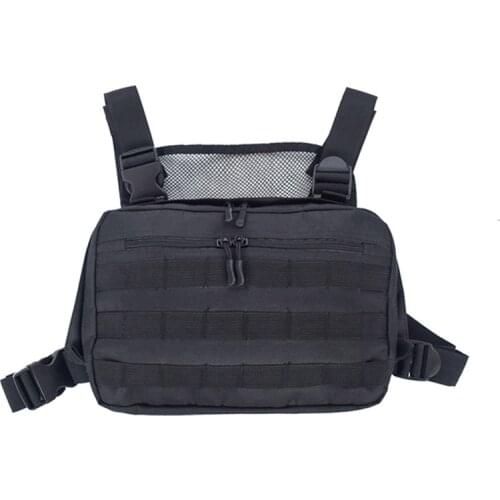 Weysfor Tactical Shoulder Bags Chest Rig Bag Hip Hop Streetwear Functional Waist Packs Adjustable Pockets Waistcoat Kanye West