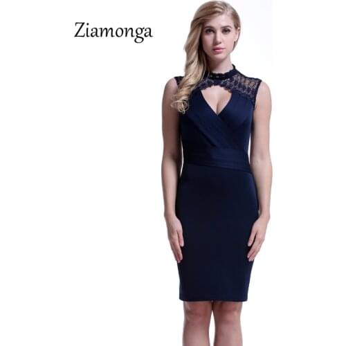Ziamonga 2018 New Sexy Solid Knee-Length Midi Bandage Dress Elegant Lady Backless Party Dresses Black Bodycon Nightclub Vestidos