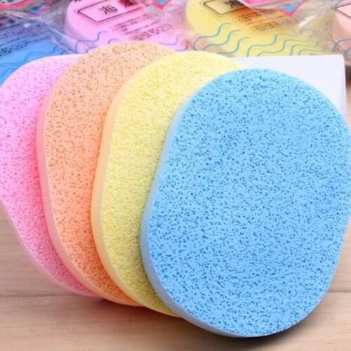 1pc Sponge Puff Soft Face Makeup Wash Pad Cleaning Sponge Puff Face Wash Cleaning Sponge Makeup Tools Random Color