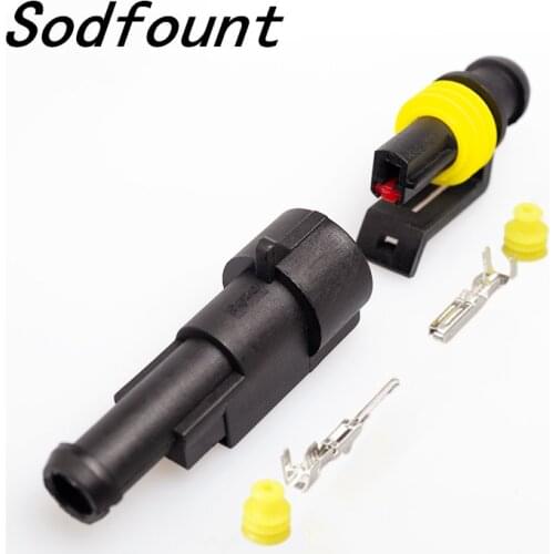 10 sets Kit 1 Pin Waterproof Electrical Wire Cable automotive Connector Plug for car