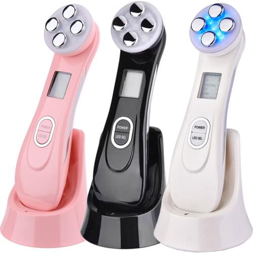 5in1 RF&EMS Radio Frequency Mesotherapy Electroporation Face Care Beauty Device LED Light Photon Facial Massager Skin Tightening