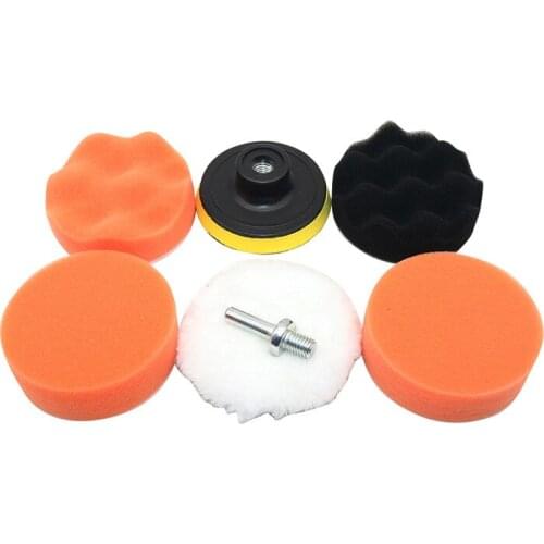 7 Pcs/Set Car Polishing Pad 3 inch Sponge Buffing Waxing Boat Car Polish Buffer Drill Wheel polisher Removes Scratches