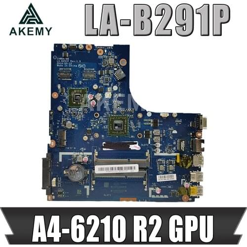 Akemy Free Shipping New ZAWBB LA-B291P Laptop mainboard for Lenovo B50-45 motherboard with A4-6210 CPU for R2 video card test OK