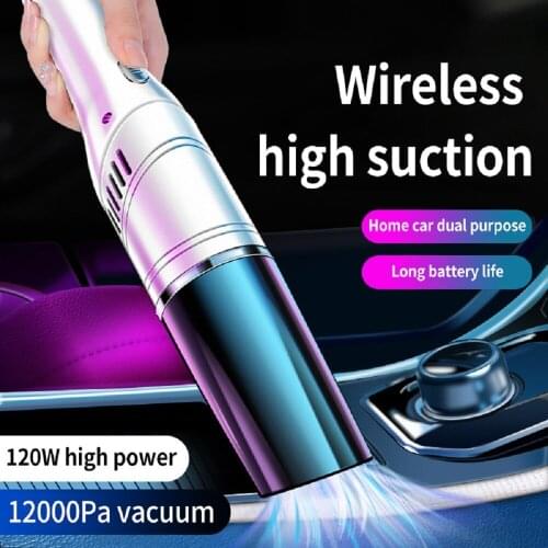 Car Vacuum Cleaner Wireless 12000Pa Handheld 180° Rotation Vaccum Cleaner For Car Home Desktop Cleaning Portable Vacuum Cleaner