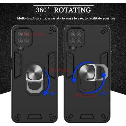 For Samsung Galaxy A12 A32 A82 4G 5G Battle Armor Series case ring buckle two in one cover for SM A 12 32 82 coque fundas casing
