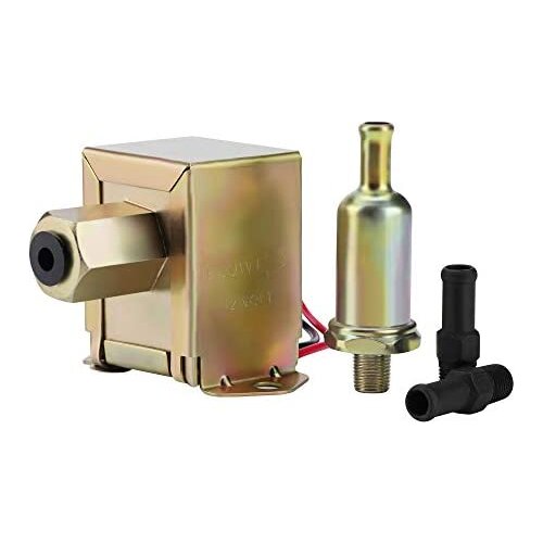 Electric Fuel Pump 12v Universal Low Pressure Standard Self Priming Gas Diesel Inline 2.5-4 PSI for Petrol & Diesel Engine