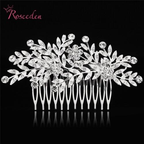 Vivid-leave shape wedding hair comb accessories delicate festival headdress girls bride bridesmaid hair jewelry RE895