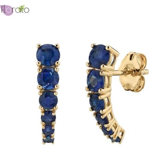 Exquisite Crystal Curved Stud Earrings 925 Sterling Silver Ear Needle Korean Fashion Womens Earrings Simple Birthday Gifts