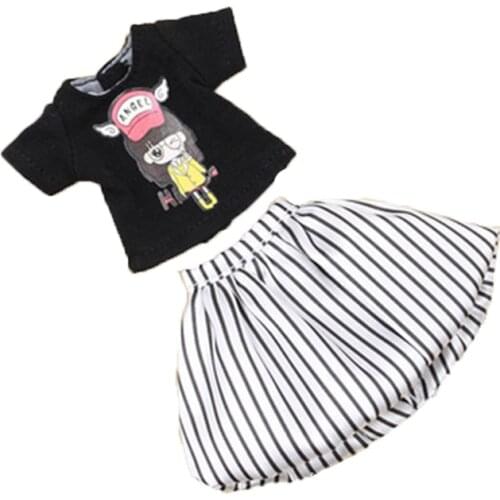 DBS Blyth icy 1/6 BJD 30cm doll black shirt satripe bubble skirt toy licca body girl gift