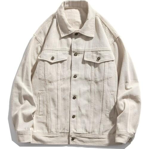 LACIBLE Hip Hop Building Print Denim Jackets Men Women Streetwear Pocket Decoration Jacket 2021 Winter Harajuku Jackets