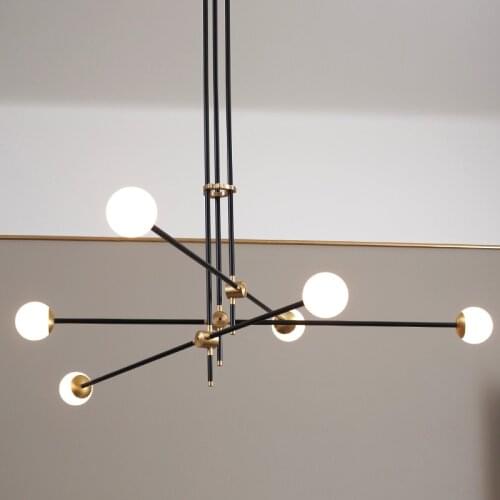 Contemporary Minimalist Design LED Diode Glass Ball Chandelier for Bedroom Dining Living Room Loft Hall Interior Nordic Decor