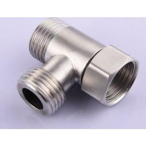 Toilet Diverter Valve Copper G1/2" T-Valve Bidet Sprayer Shower Fitting