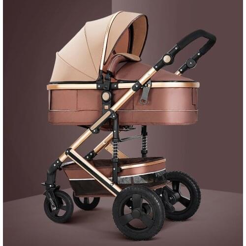New Luxury Baby Stroller, Portable pushchair,High Landscape Reversible Stroller,Four wheels Strollers,Travel Pram,baby carriage