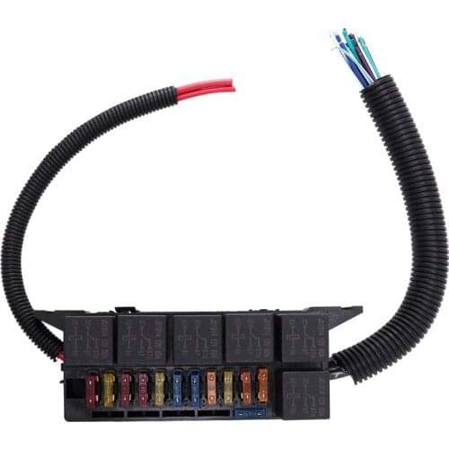 New with Wiring Harness 11 Way Fusebox Holder Relay Box Relays Waterproof Connectors for Car Accessories