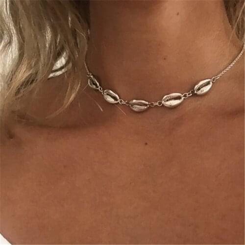 New Seashell Beach Tassel Shell Necklace For Women Bohemian Gold Necklaces Jewelry