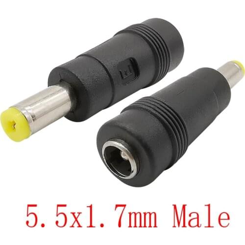 DC 5.5mm x 2.1mm Female to 5.5x1.7mm Male DC Power Jack Plug Adapter DC Socket Connector Converter for Laptop charging