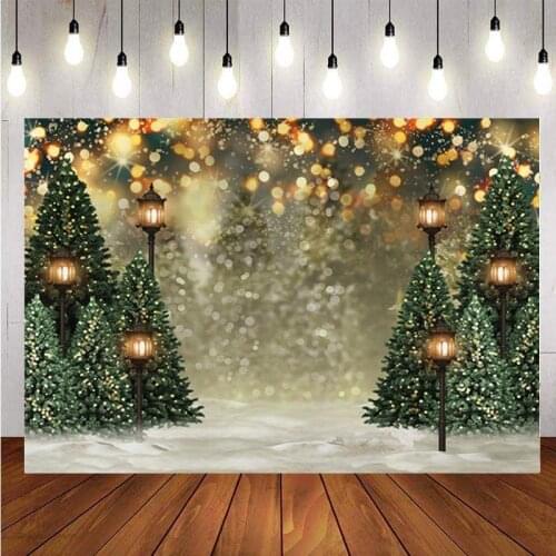 Christmas Photography Backdrop Christmas Tree Snowflake Party Abstract Photo Background Decor Banner Studio Prop