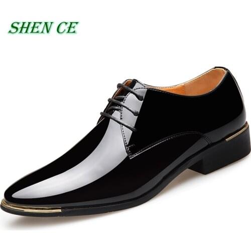 Мужские лакированные туфли SHENCE China At AliExpress