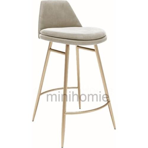 Light Luxury Bar Stools High Stool Backrest Dining Chairs Leisure Coffee Bar Stool Simple Small Apartment Home High Bar Chairs m