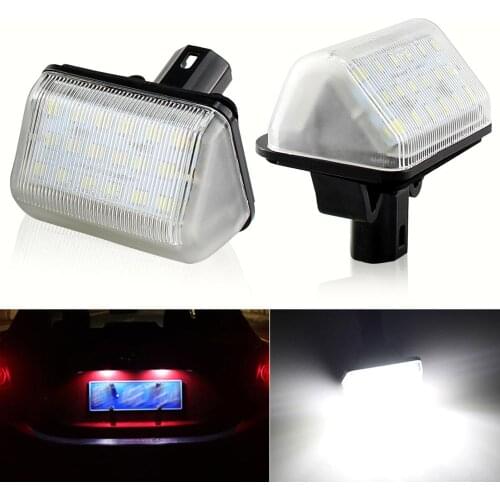 2pcs White No Error LED License Plate Lights For Mazda CX-5 CX-7 Mazda Speed 6 Mazda 6 Sedan GY GJ GH GG