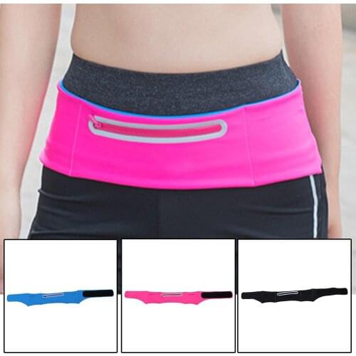 Unisex Outdoor Sports Pocket Anti-theft Zip Phone Storage Pouch Multi Invisible Personal Running Waist Bag With Reflective Strap