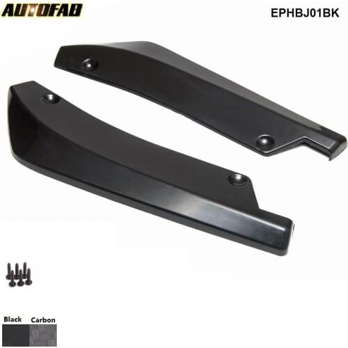 2PCS/SET Universal Rear lip Bumper Spoiler Canards Diffuser Car Side Fin Scratch Dossy EPHBJ01