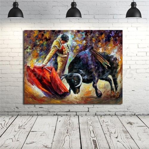 Exciting Spanish Bullfight HD Wall Art Canvas Posters Prints Painting Wall Pictures Office Bedroom Home Decor Accessories Modern
