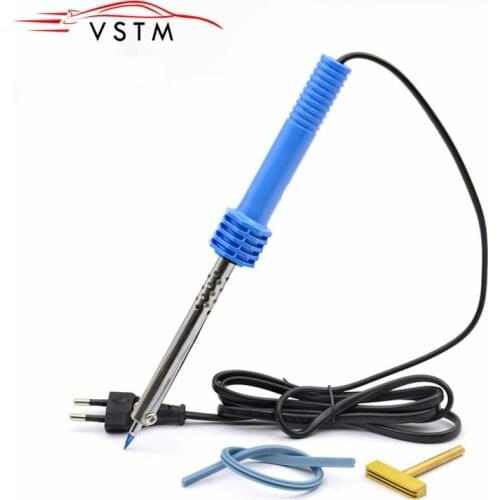 220V-240V 40W Pencil Tip Iron Welding Gun Tool with Solder T-Head Rubber Strip for LCD Pixel Repair Ribbon Cable