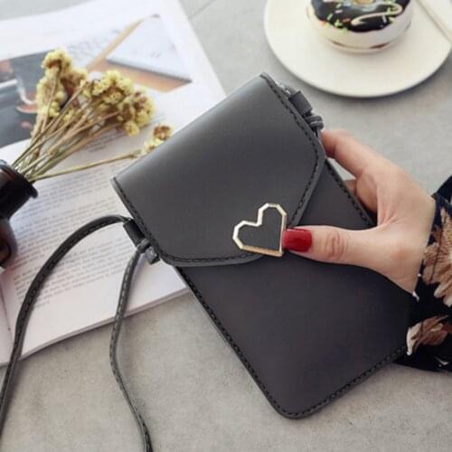 Womens Touch Screen Cell Phone Purse Transparent Simple Bag New Hasp Cross Wallets Smartphone Leather Shoulder Light Handbags