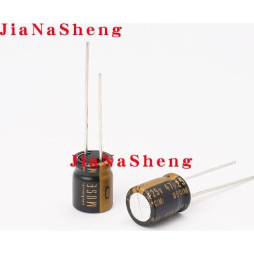 10PCS/LOT NICHICON 25V47UF 10X12.5 MUSZ KZ SERIES Electrolytic capacitor