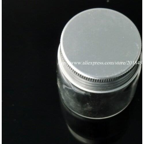 20Pcs/Lot Clear Glass Bottle Vial Charm Mini Glass Bottle With Silver Color Spiral Aluminum Caps Diameter 47mm
