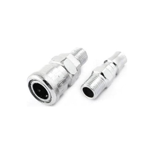 20SM + 20PM 1/2" Male Thread Air Quick Connector Coupler 2 in 1 Set