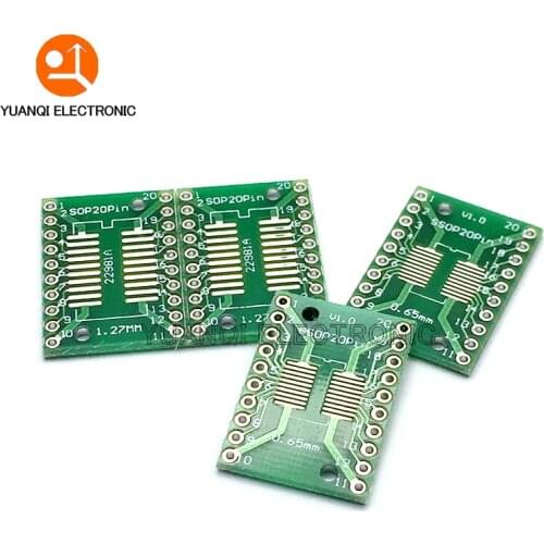 35pcs=7value*5pcs PCB Board Kit SMD Turn To DIP SOP MSOP SSOP TSSOP SOT23 8 10 14 16 20 24 28 SMT To DIP