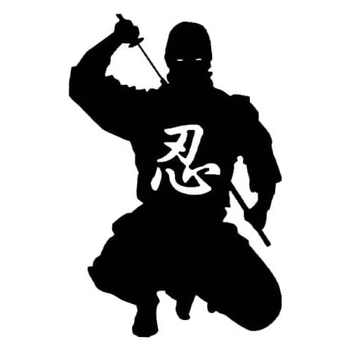 DasDecal Car Sticker Vivid Samurai In The Dark Warrior Decal Soldier Black/Silver Covering The Body Vinyl,13cm*8cm